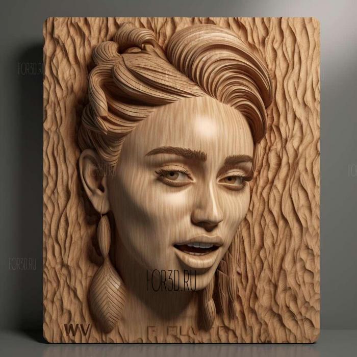 Miley Cyrus 2 stl model for CNC